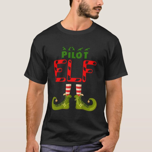 Camiseta Piloto Elf Funny Group Correspondente a pijamas da (Frente)