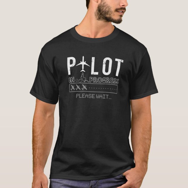 Camiseta Piloto Em Curso Aeródromo Futuro - Piloto Aéreo (Frente)