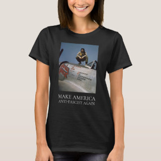 Camiseta Piloto Feminina Americana da Segunda Guerra Mundia