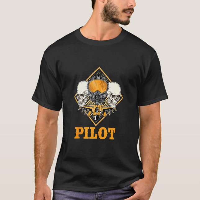 Camiseta Piloto Fighter Plane Motif Copilot (Frente)