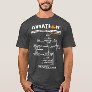 Camiseta Piloto Funny Pilot para solução de problemas de 