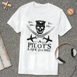 Camiseta Piloto Funny Skull Cross Aviations Pirata Humor Lt<br><div class="desc">Yo ho, ho, a vida de um piloto para mim! Esta camiseta engraçada é perfeita para qualquer piloto ávido. Reproduz a velha canção dos piratas, com um olhar de geleia/crânio e de espada cruzada, exceto que o crânio está vestindo um chapéu piloto e as "espadas" cruzadas são na verdade dois...</div>