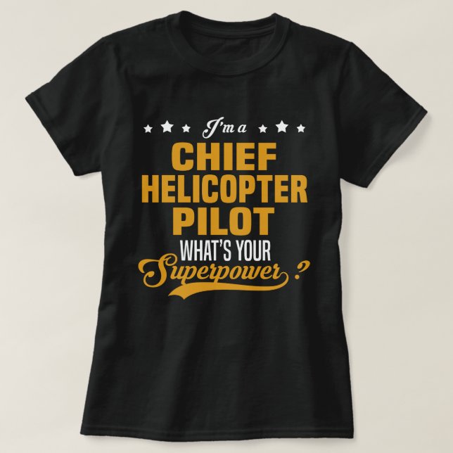 Camiseta Piloto Helicopter Chefe (Frente do Design)