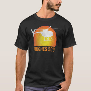 Camiseta Piloto Helicóptero Hughes 500 Vintage Silhouette S