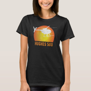 Camiseta Piloto Helicóptero Hughes 500 Vintage Silhouette S