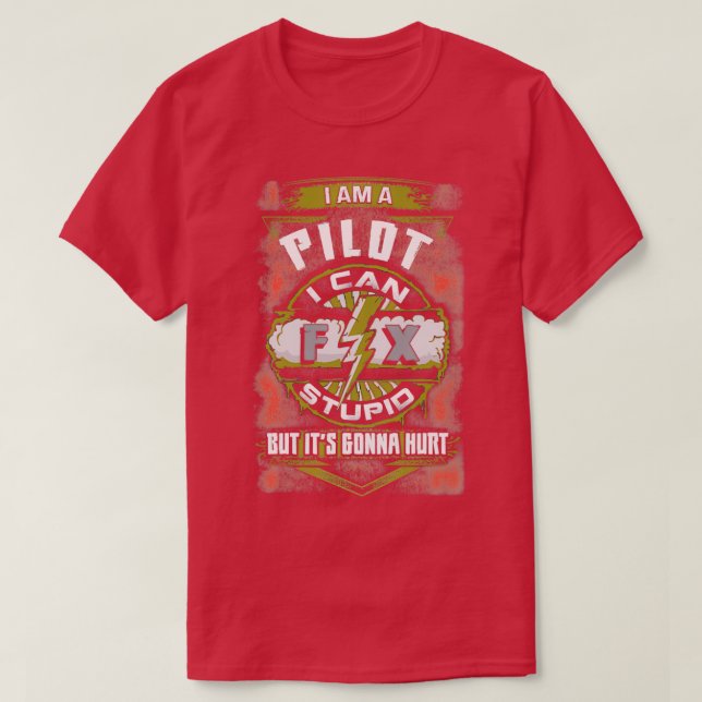 Camiseta Piloto Incrível Pode Corrigi-Lo (Frente do Design)