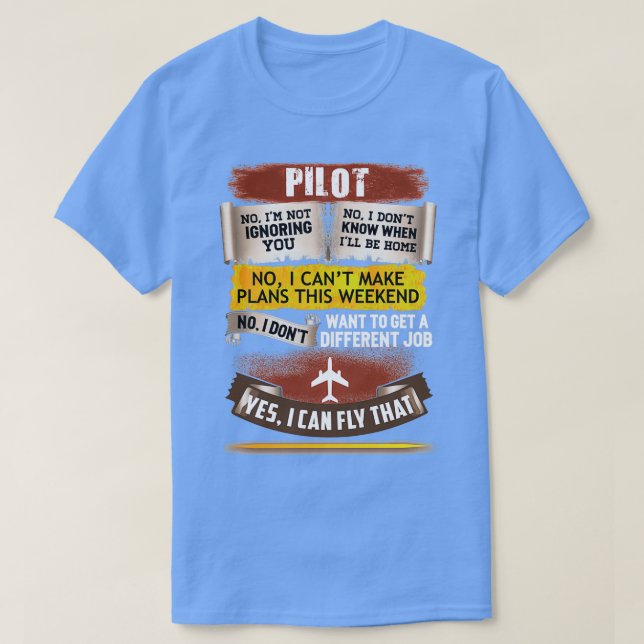 Camiseta Piloto Incrível Pode Corrigir Isso (Frente do Design)