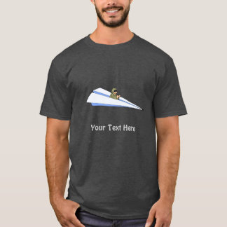Camiseta Piloto Militar Voando Papel Engraçado Avião Jato