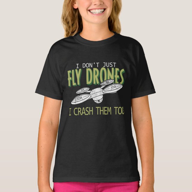 Camiseta Piloto Multirotor-Quadcopter Drone os trava também (Frente)