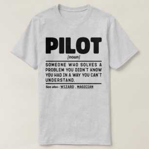 Camiseta Piloto Noun Instrutor de Voo Aeronáutico Funny