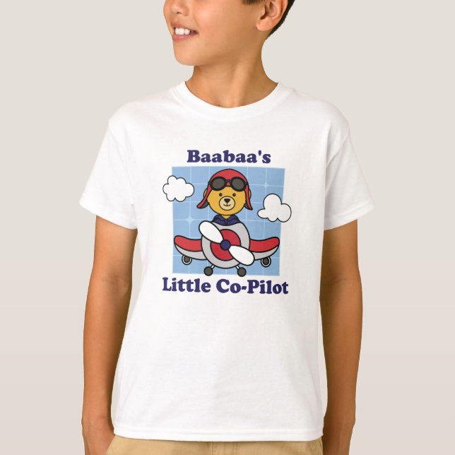Camiseta Piloto pequeno de Baabaa - Avião cômodo (Frente)