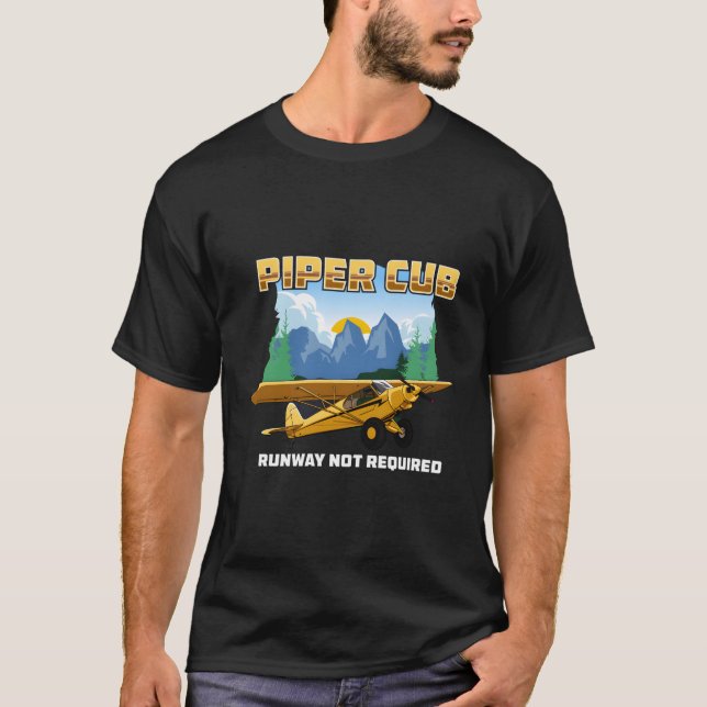 Camiseta Piloto Piper Cub J3 Bush (Frente)