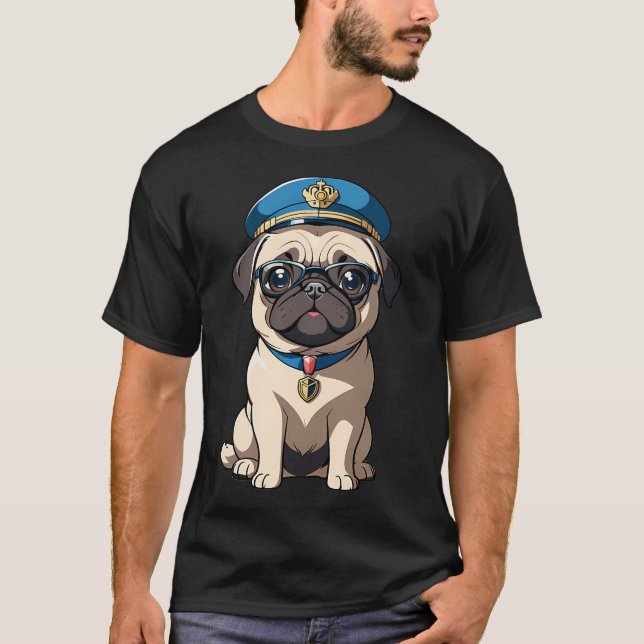 Camiseta Piloto Pug (Frente)