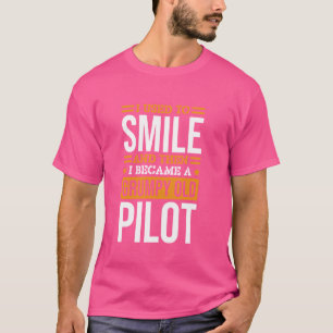 Camiseta Piloto que eu costumava sorrir Design para o sobre