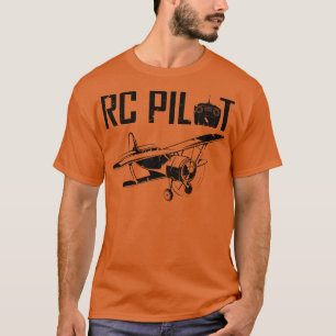 Camiseta Piloto Rc Voador De Plano De Controle Remoto