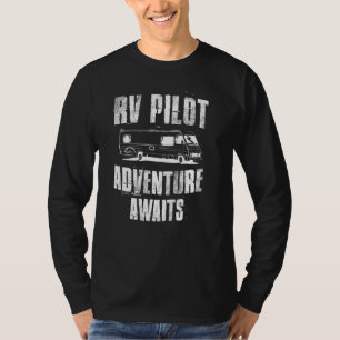 Camiseta Piloto Rv Camping Adventure Aguarda Viagem de Moto