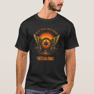 Camiseta Piloto s Soul Sky s Heart Tessalonica Skyline Desi