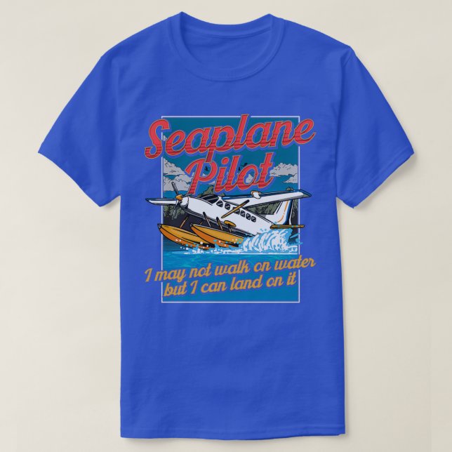 Camiseta Piloto Seaplane ama dote de licença de pilotos voa (Frente do Design)