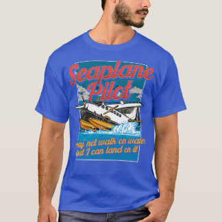 Camiseta Piloto Seaplane ama dote de licença de pilotos voa