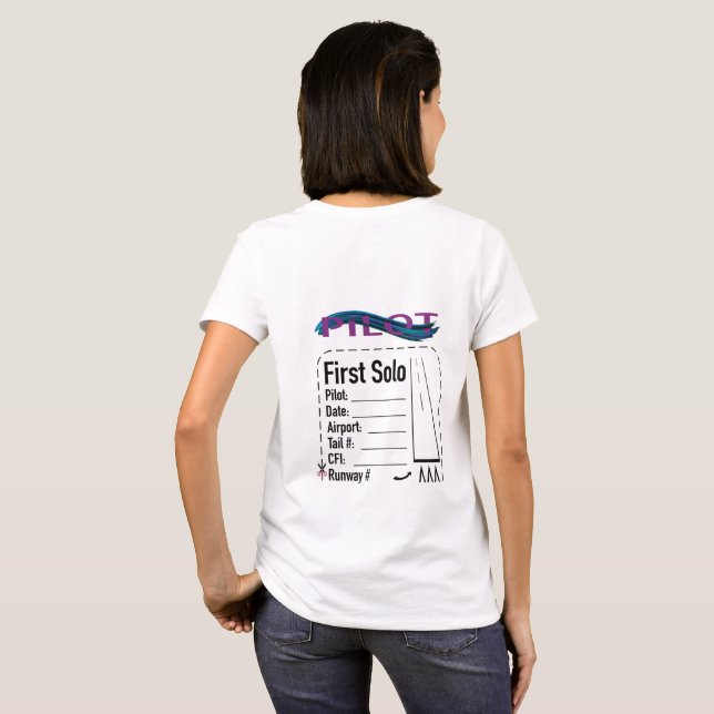 Camiseta Piloto Solo Shirt para Estudantes (Parte Traseira Completa)