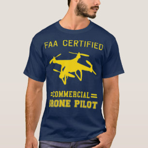 Camiseta Piloto UAS Comercial Licenciado pela FAA Drone
