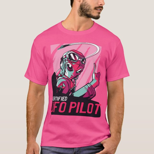 Camiseta Piloto Ufo de alienígena (Frente)