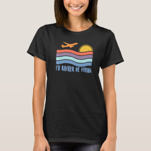 Camiseta Piloto Voo Eu Preferencialmente Voando Decor de Av
