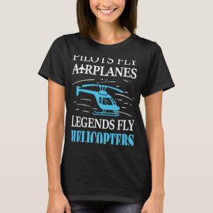 Camiseta Pilotos de aviação voam aviões legam helicópteros