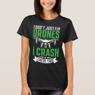 Camiseta Pilotos de drones Wings não voam apenas em Cra