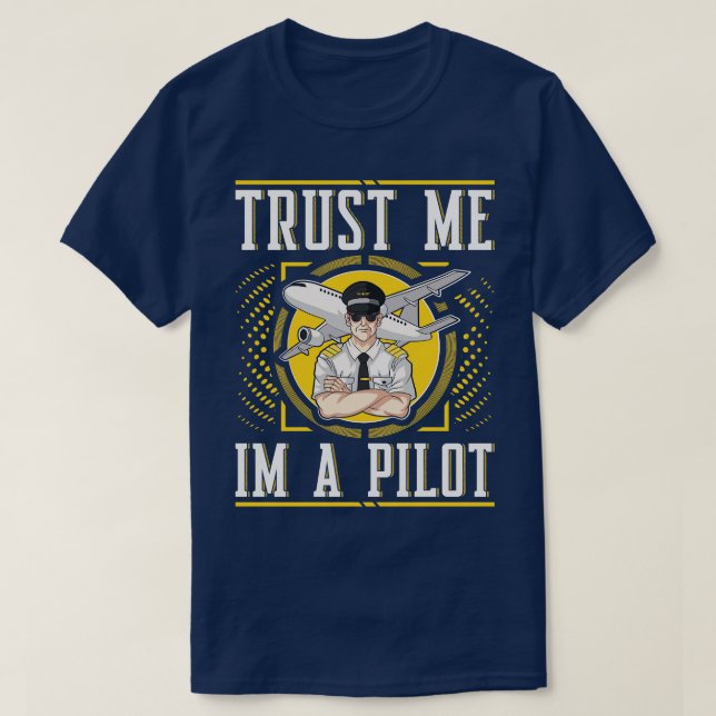 Camiseta Pilotos Dotados Confiem Em Mim Um Ar Fundido De Av (Frente do Design)