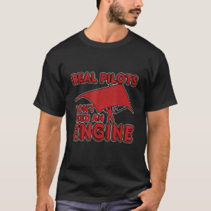 Camiseta Pilotos reais não precisam de parag Parapente do m