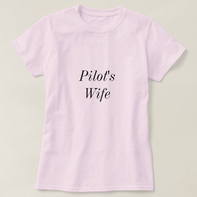Camiseta Pilot'sWife (Frente do Design)
