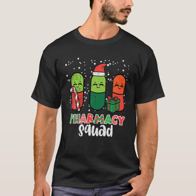 Camiseta Pílula de Farmácia de Natal Pílula Farmacêutica Wo (Frente)