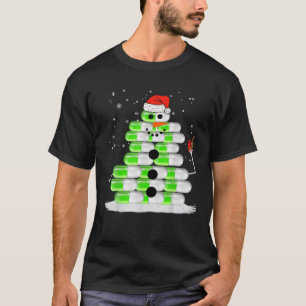 Camiseta Pílula Neve Pílula Santa Hat Farmácia de Natal