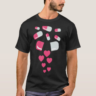 Camiseta Pílulas Cardíaco Dia de os namorados Coração Farma