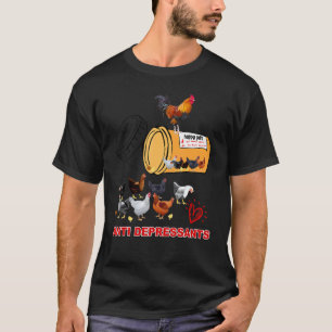 Camiseta Pílulas Felizes para Frango Antidepressivo Fazenda