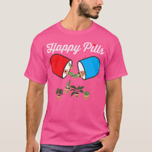 Camiseta Pílulas Felizes Plantas Suculentas de Cacto de Jar