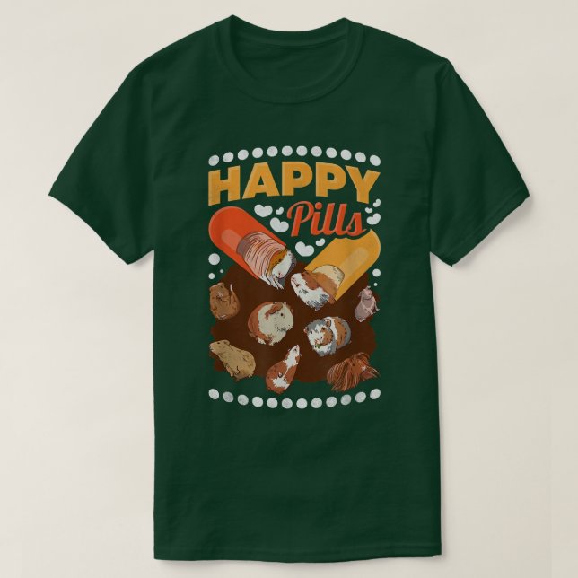Camiseta Pílulas Felizes, Porco da Guiné (Frente do Design)
