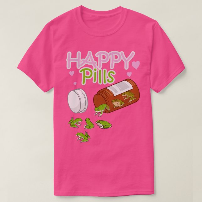 Camiseta Pílulas felizes Sapo 1 (Frente do Design)