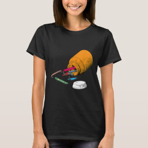 Camiseta Pílulas Felizes Skateboard Skater Divertido Amor S