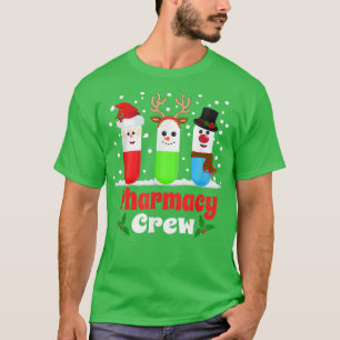 Camiseta Pílulas Snowman Reindeer Santa Claus Pharmacy Crea