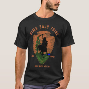 Camiseta Pima Bajo Tribo Nativo do Índio Mexicano Retroativ