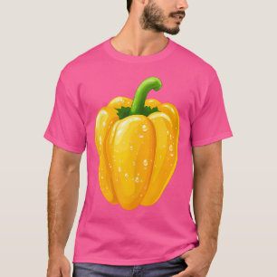 Camiseta Pimenta Amarela Com Gotas De Água