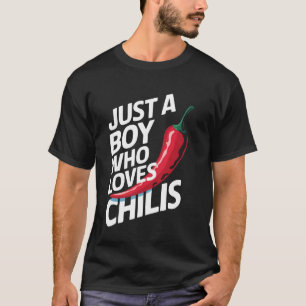 Camiseta Pimenta Apenas Um Menino Que Ama Pimentas