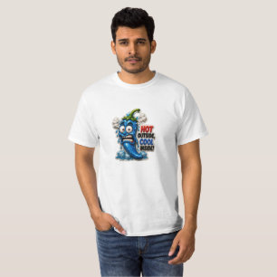 Camiseta Pimenta Chili Azul Engraçada