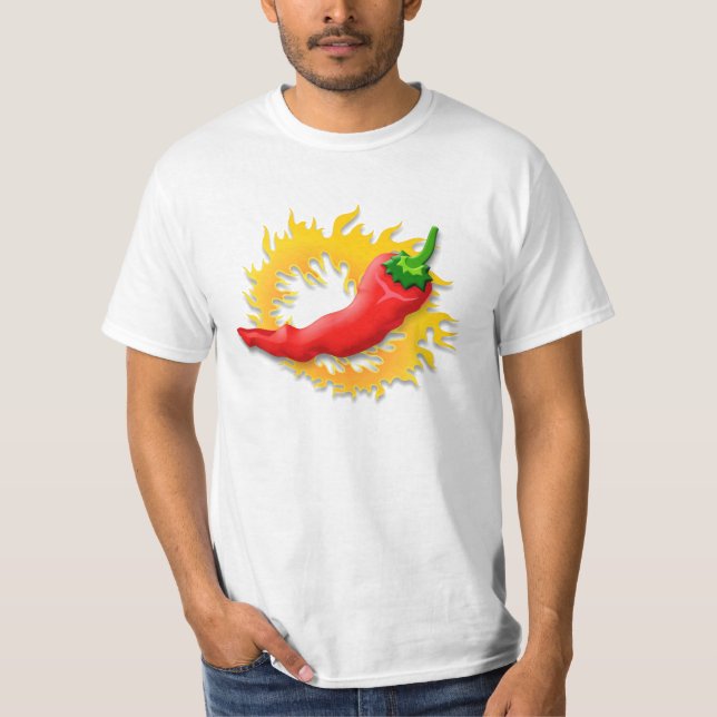 Camiseta Pimenta com chama (Frente)