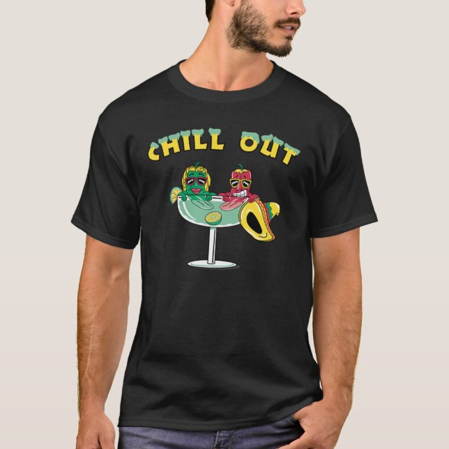 Camiseta Pimenta-de-chilro-branca em Margarita relaxa (Frente)