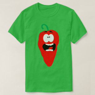 Camiseta Pimenta de pimentão encarnado gritando