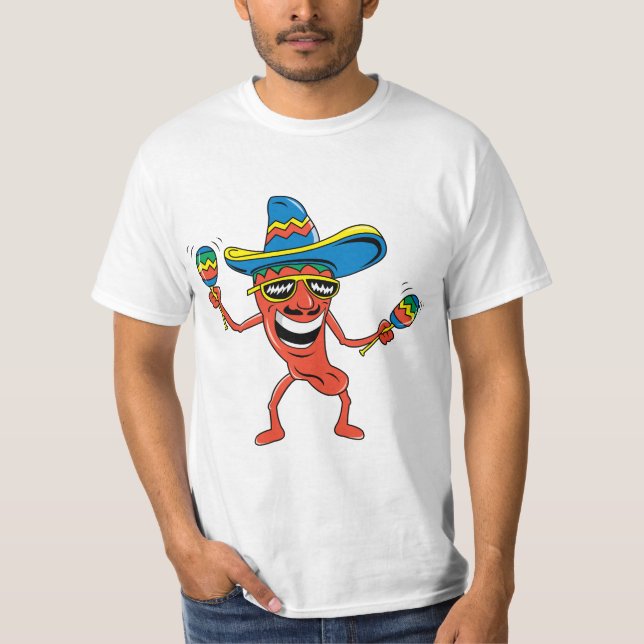 Camiseta Pimenta de pimentão mexicana (Frente)