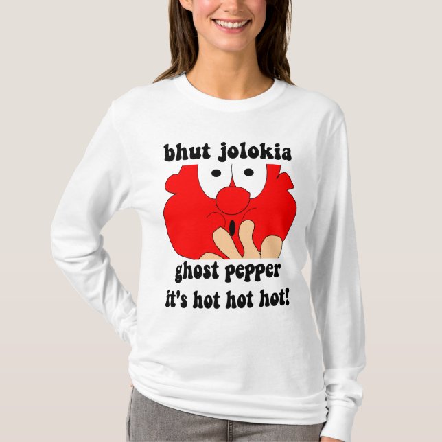 Camiseta Pimenta engraçada do fantasma (Frente)